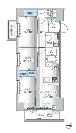 関寅ビル第10 間取り
