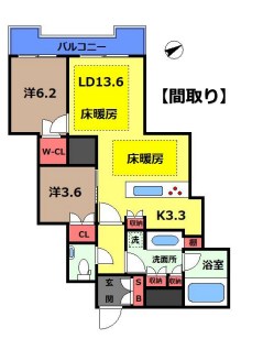 Tomihisa Crossコンフォートタワー 間取り