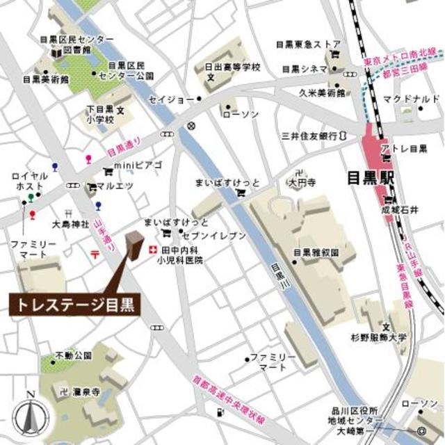 トレステージ目黒 地図（共通）