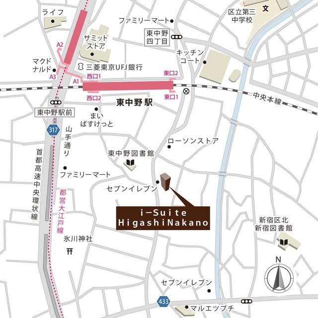 i-Suite HigashiNakano 地図（共通）