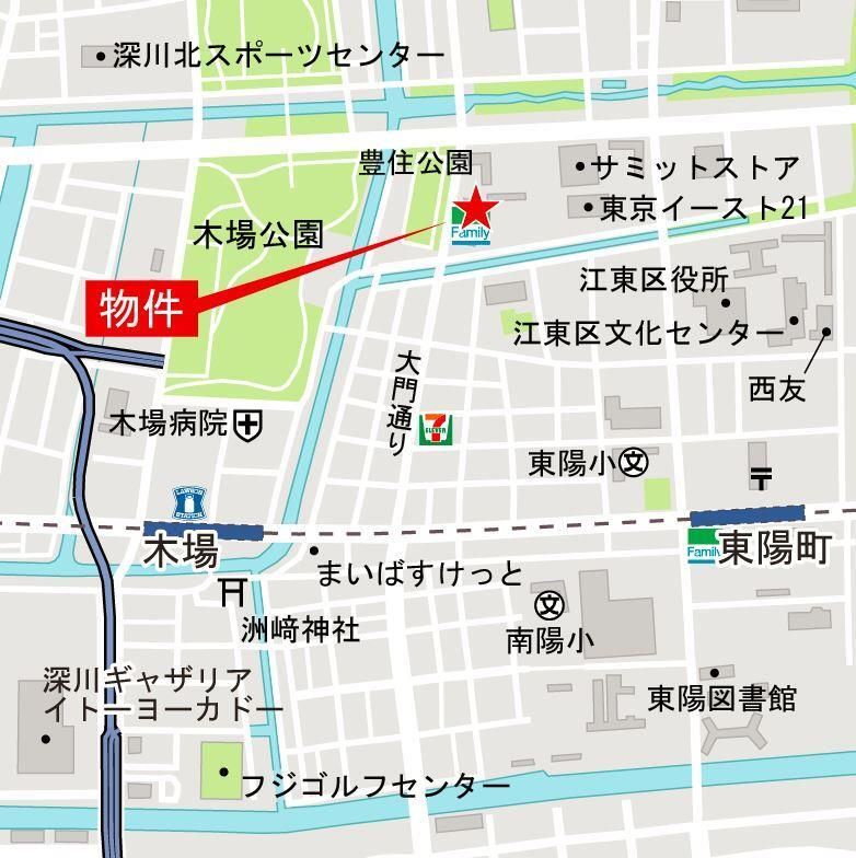 MFPRコート木場公園 地図（共通）