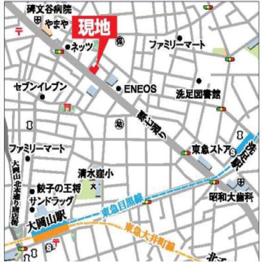 パシフィックコート目黒南 地図（共通）