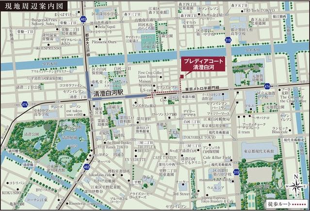 プレディアコート清澄白河 地図（共通）