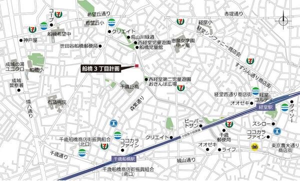 パークアクシス千歳船橋 地図（共通）