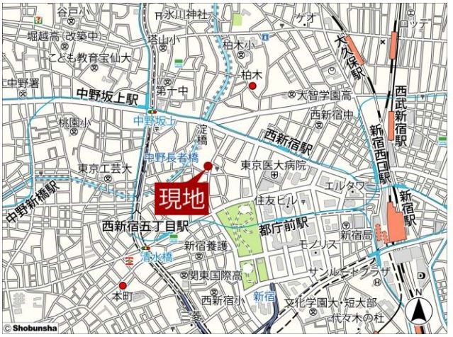 ザ・パークハウス西新宿タワー60 地図（共通）