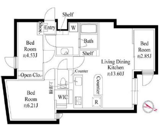 グランパセオ代々木上原 間取り