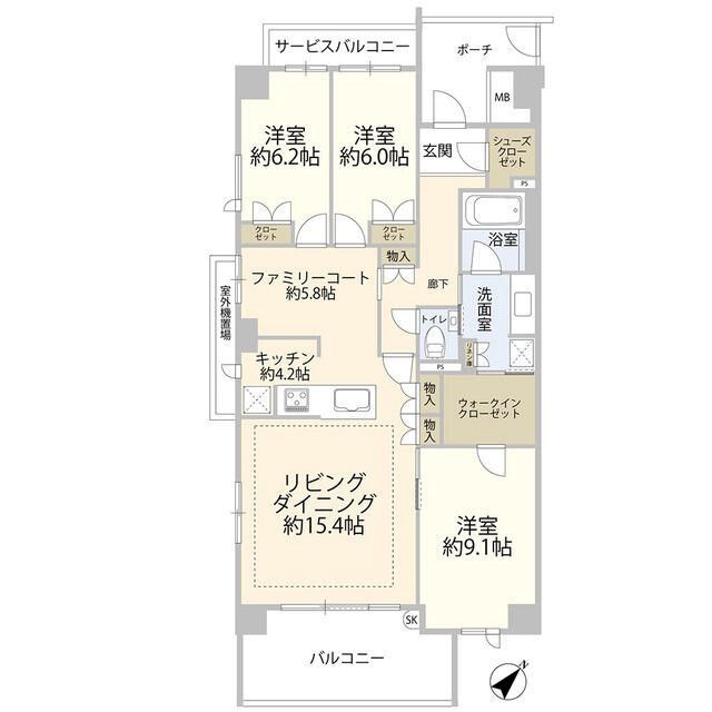 コスモ豊洲レジデンスマリナコート 間取り