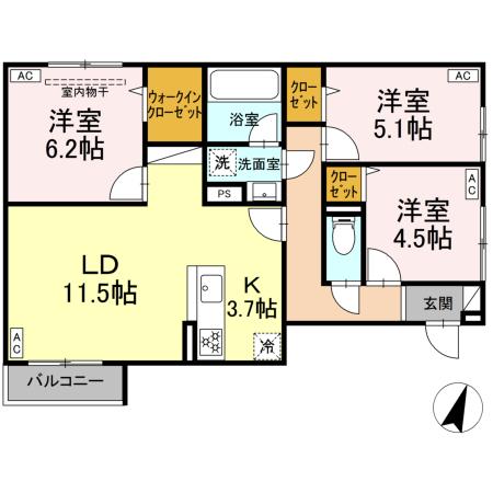 セレスティア中央 Ⅱ 間取り