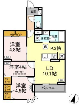 セレスティア中央 Ⅱ 間取り