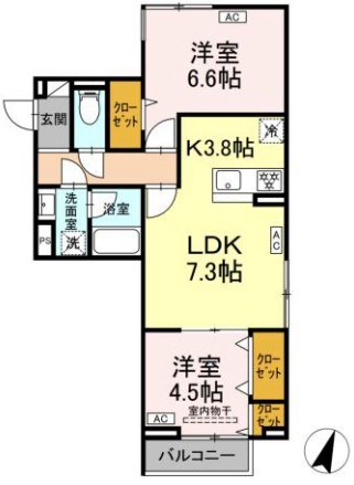 セレスティア中央 Ⅱ 間取り