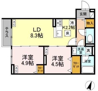 セレスティア中央 Ⅱ 間取り
