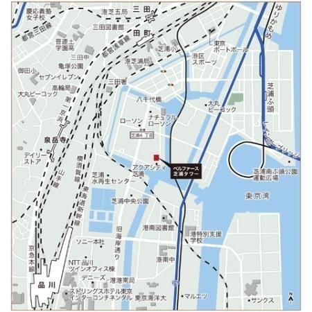 ベルファース芝浦タワー 地図（共通）