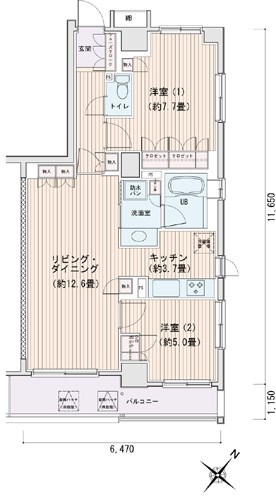 エスティメゾン豊洲レジデンスE棟  間取り