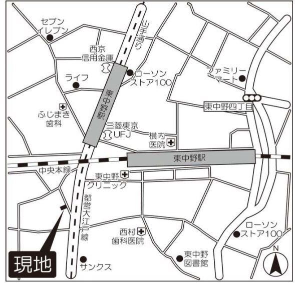 アイルズ東中野 地図（共通）