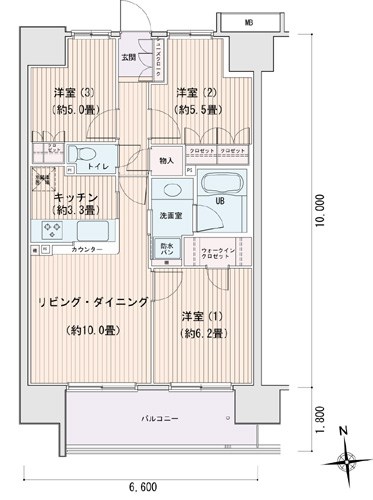 エスティメゾン豊洲レジデンスB棟  間取り