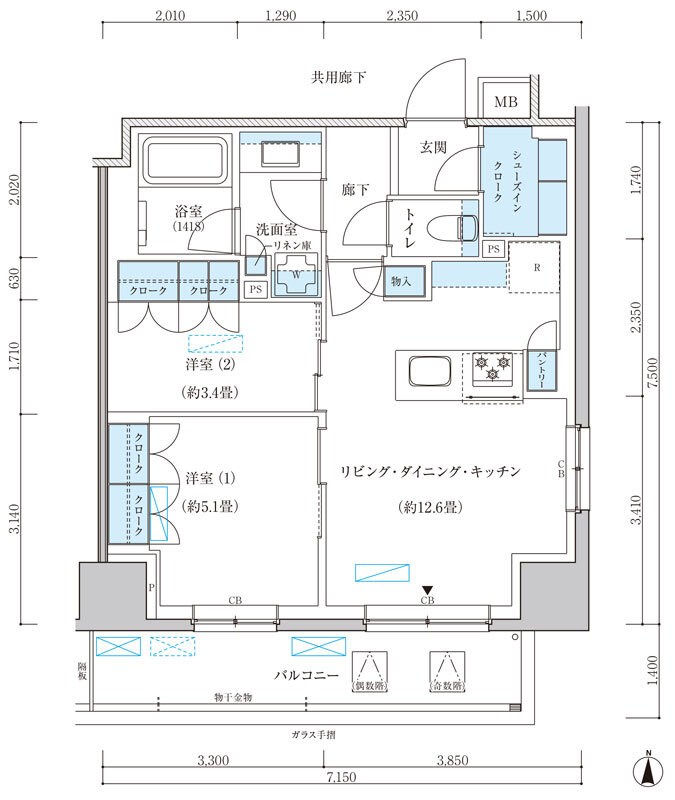 パークアクシス池袋イースト 間取り