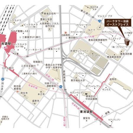 パークタワー池袋イーストプレイス 地図（共通）