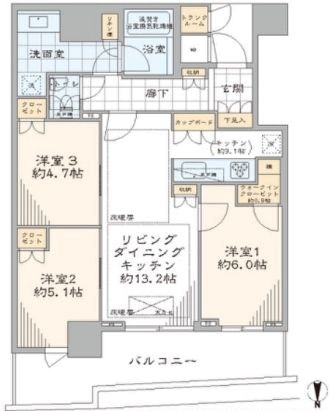 パークタワー晴海 間取り