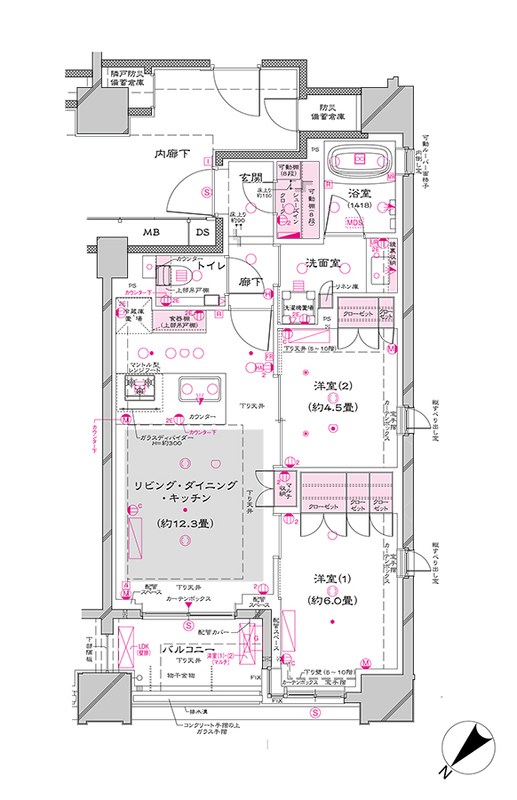 オーパスレジデンス銀座イースト 間取り