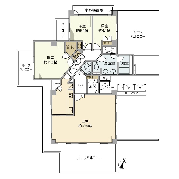 パークハウス・ジオ六番町 間取り