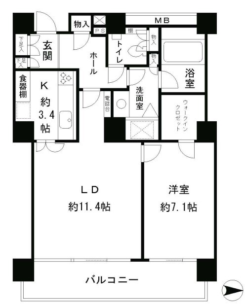 リバーポイントタワー 間取り