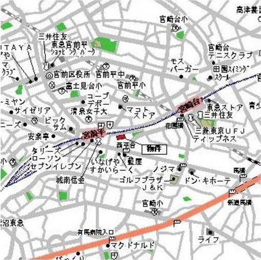 グリーンフォレスト宮前平 地図（共通）