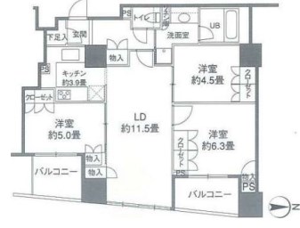 カスタリアタワー品川シーサイド 間取り