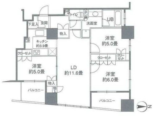 カスタリアタワー品川シーサイド 間取り