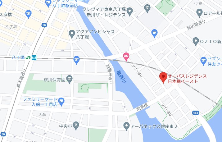 オーパスレジデンス日本橋イースト 地図（共通）