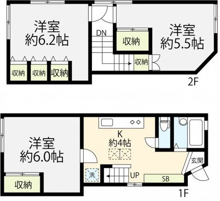 富久町戸建て 間取り