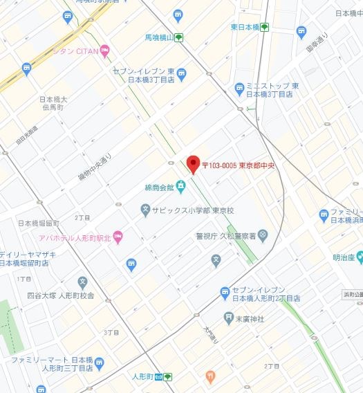 ラクラス日本橋久松町 地図（共通）