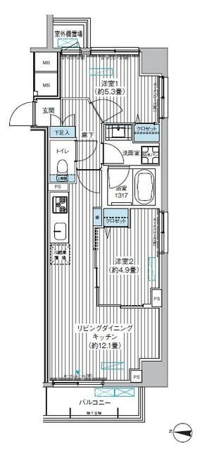 関寅ビル第10 間取り