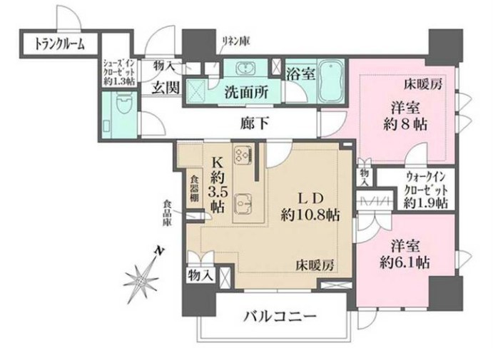 ザ・パークハウス高輪タワー 間取り