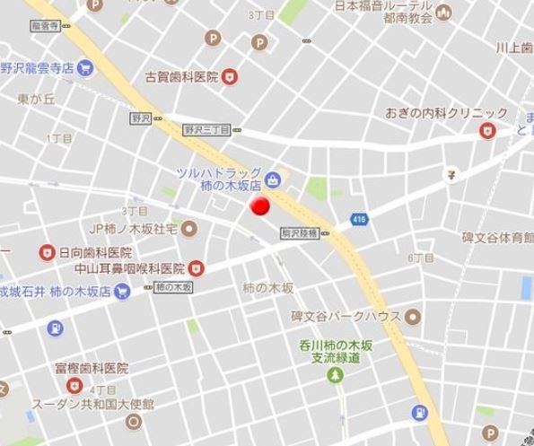 柿の木坂マンション 地図（共通）
