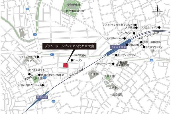 グランドゥールプレミアム代々木大山 地図（共通）