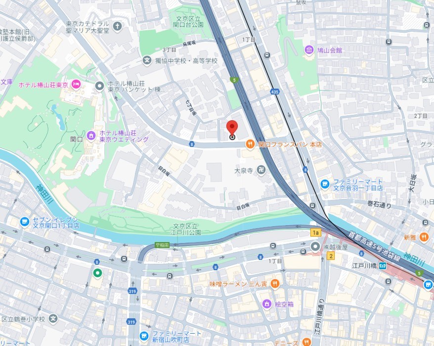 クレストコート目白新坂レジデンス  地図（共通）