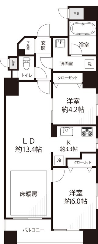 メゾン・ド・日本橋久松町 間取り