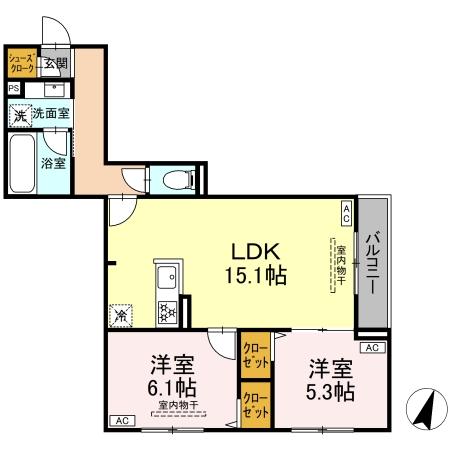 セレスティア船橋Ⅱ 間取り
