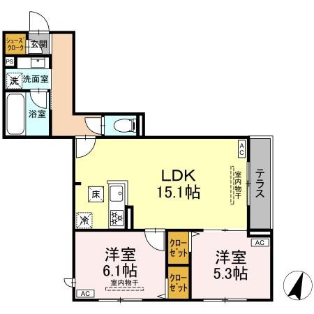 セレスティア船橋Ⅱ 間取り