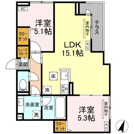 セレスティア船橋Ⅱ 間取り