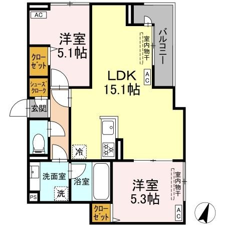 セレスティア船橋Ⅱ 間取り