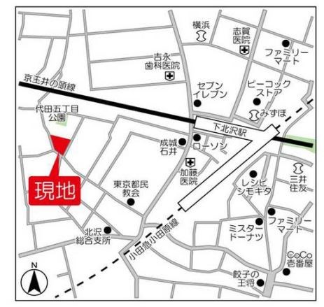アンソレイエ下北沢 地図（共通）