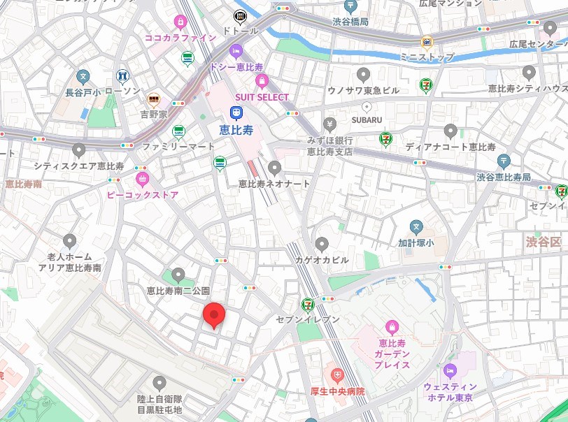 ルシエル恵比寿南 地図（共通）