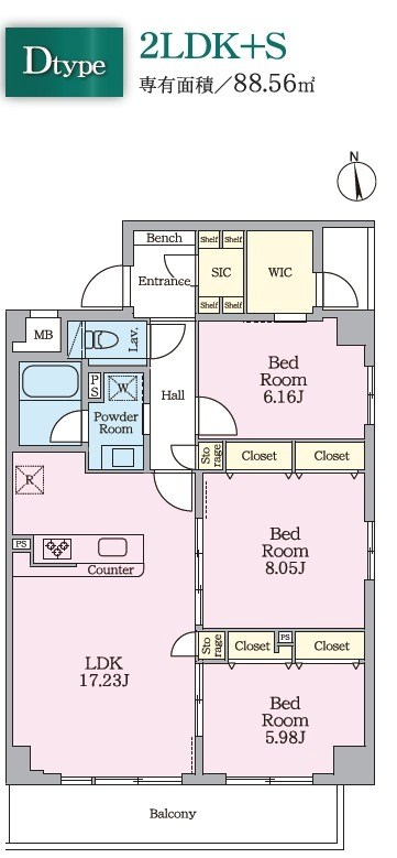 Daiwaグレイスメゾン二子玉川 間取り