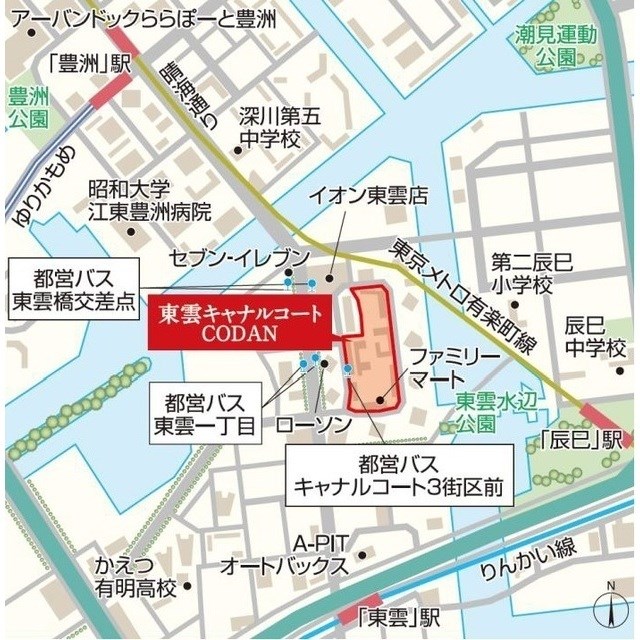 東雲キャナルコートCODAN21号棟 地図（共通）