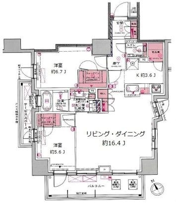 プラウド恵比寿ディアージュ 間取り