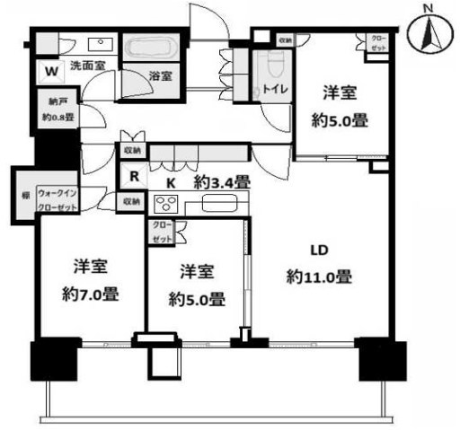 HARUMI FLAG PARK VILLAGE T棟 間取り