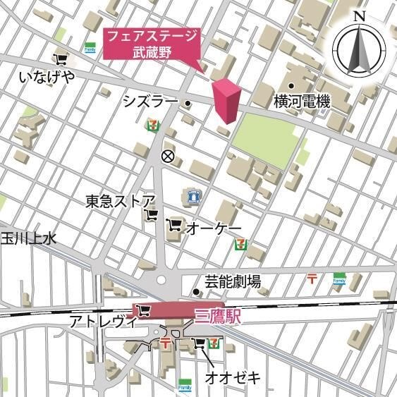 フェアステージ武蔵野 地図（共通）