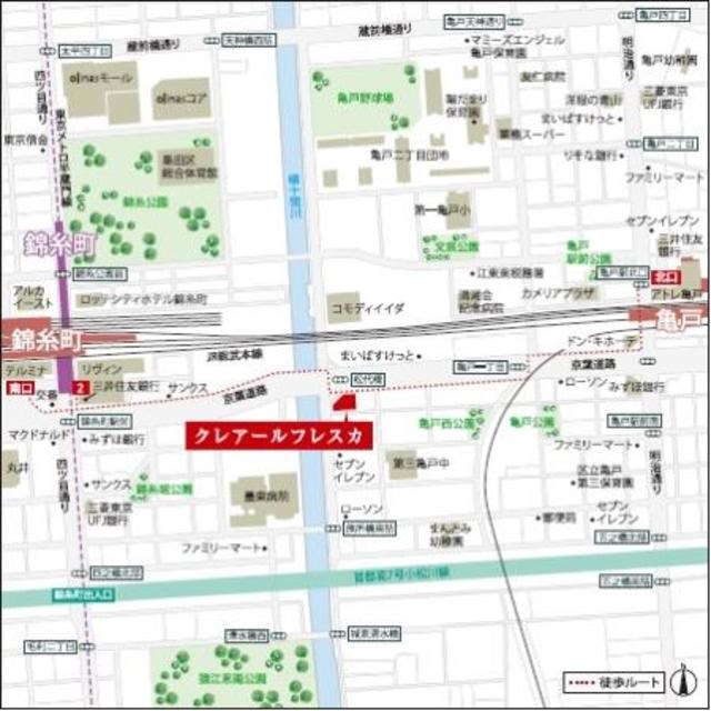 クレアールフレスカ 地図（共通）
