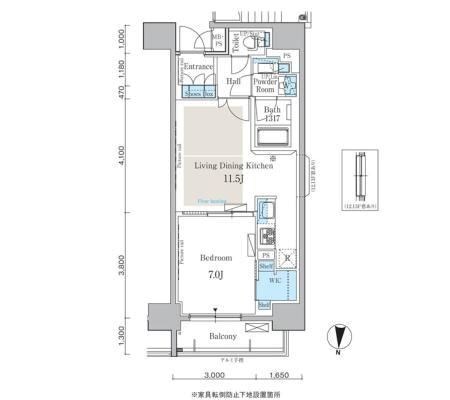 パークアクシス日本橋本町 間取り